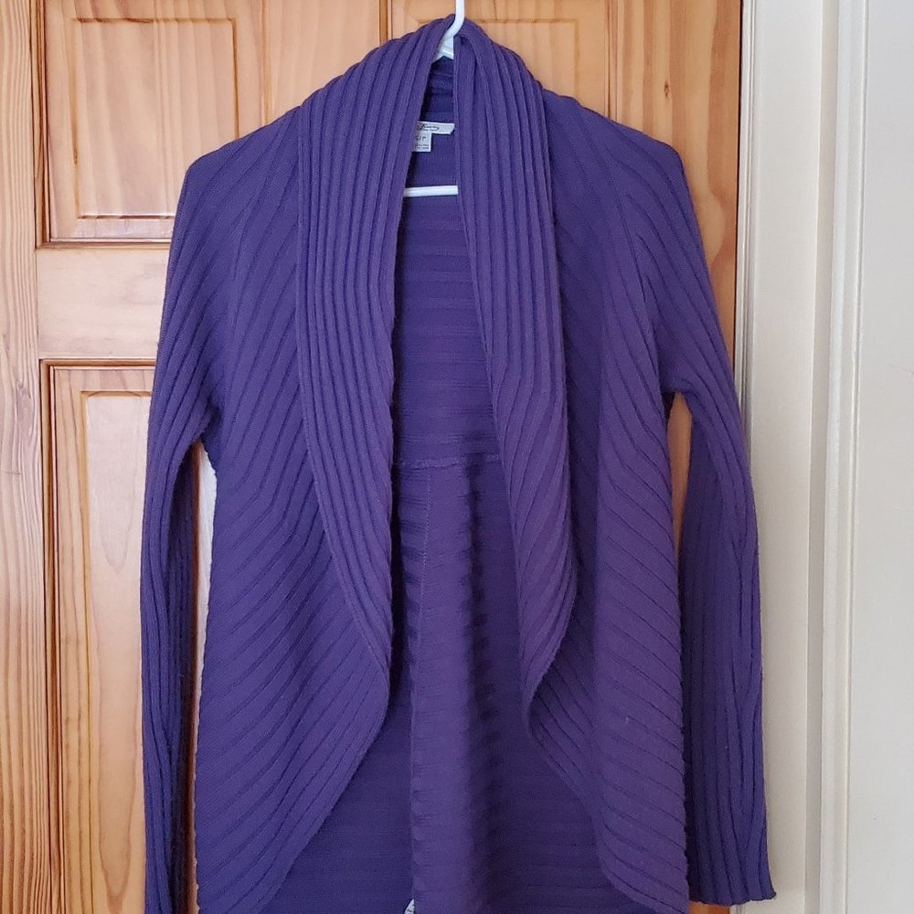 Purple Open Style Cardigan Size Small